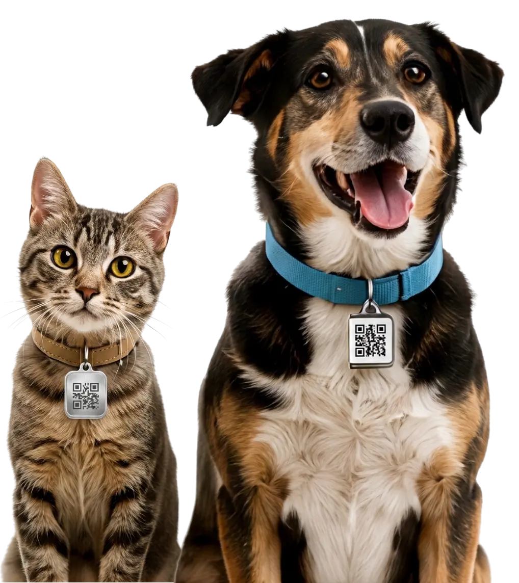 Max, perro con chapita QR