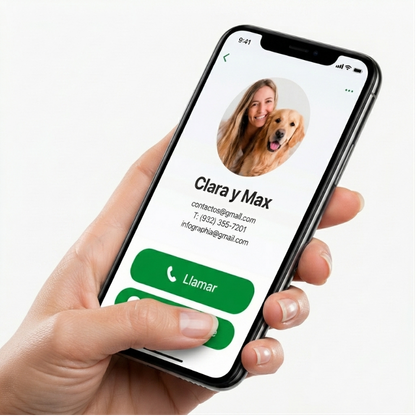 Pantalla de contacto del dueño